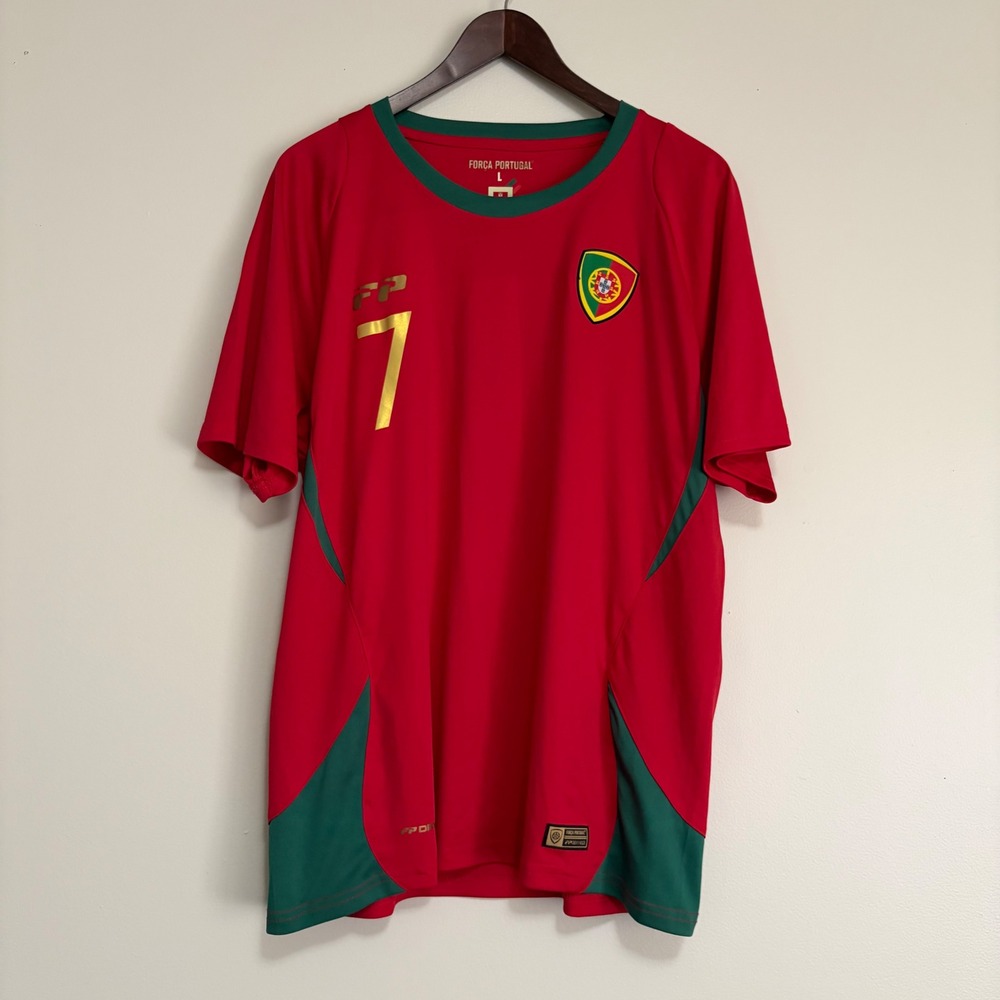 Forca Portugal Ronaldo 7 Soccer Jersey Mens Large Red FP Dry FP0011453